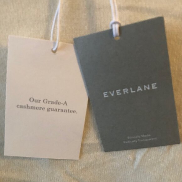 EVERLANE 100% CASHMERE RAGLAN MOCK NECK SWEATER IVORY SIZE XXS NWT - Picture 4 of 7